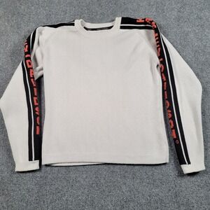 Vintage Harley-Davidson Sweater Womens Small Light Gray Pullover Logo Hong Kong